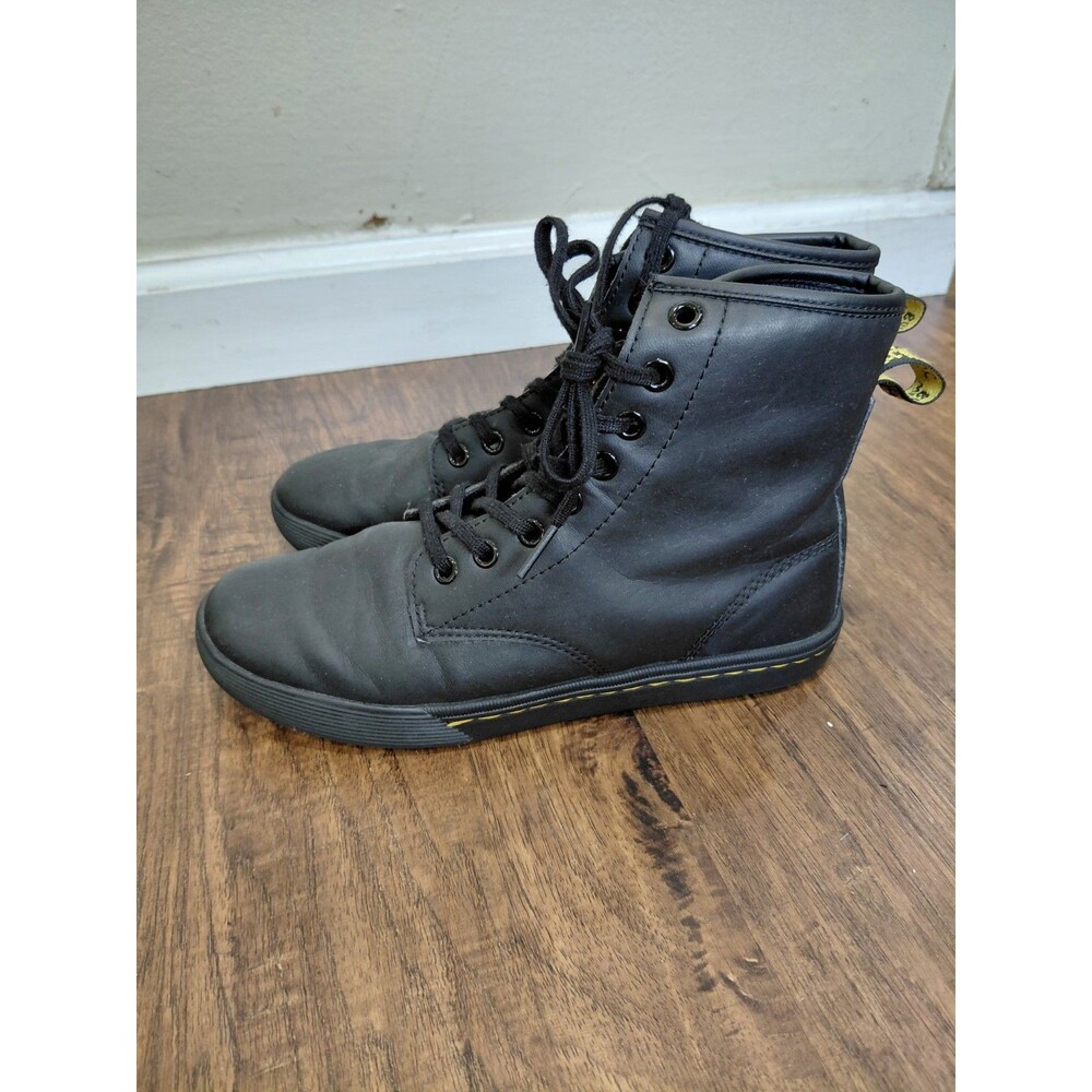 Dr. Martens Womens Shoreditch Black 6 Leather Lace Up High Top Boots